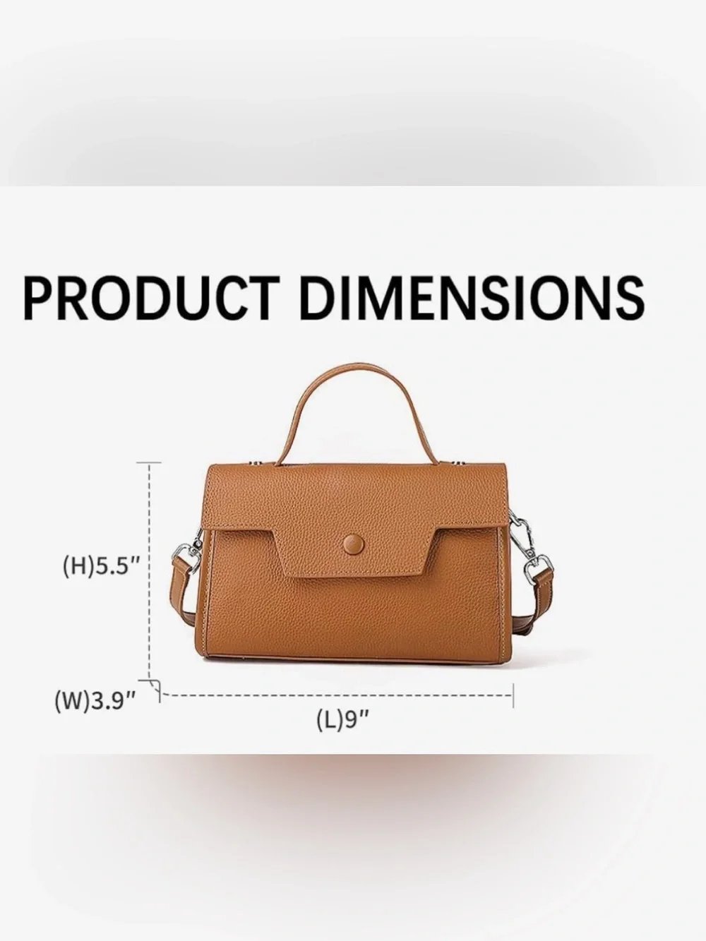 Luxury Style Top Handle Bag - Taupe Leather Purse with Custom Logo & Bear Tag